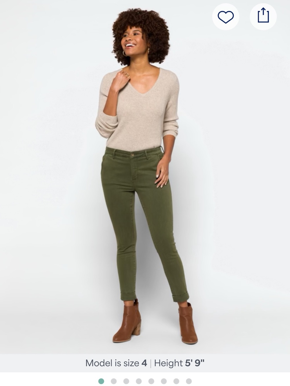 Olive High-Rise Skinny Women’s Jeans